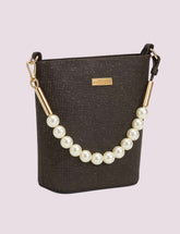 Noir Pearl Charm Bag